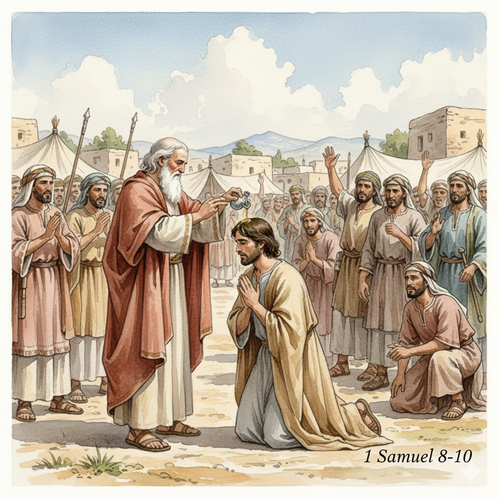 Saül ungit per Samuel