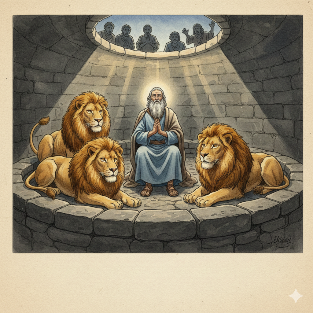 Daniel al foso dels lleons