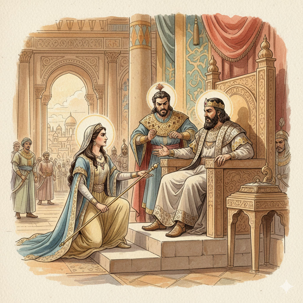 La reina Ester davant el rei