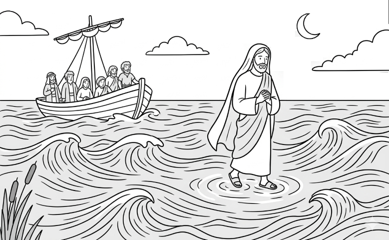 Jesús camina sobre las aguas